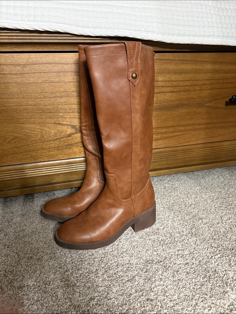 Blowfish Malibu Women's Tall Riding Boots in Chestnut Brown